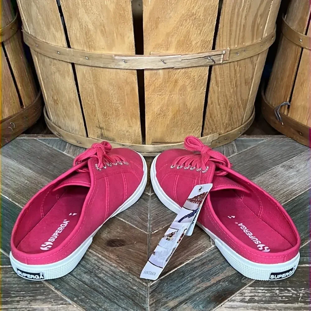 Superga 2288 VCOTW Fantasia Collection Pink Canvas Mule Sneakers Women 9.5